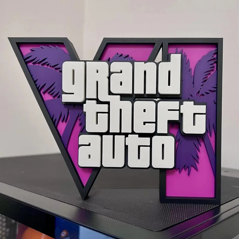 3D GTA 6 Grand Theft Auto Logo - Accessories For Your Gaming Room incelemesi ve fiyatı